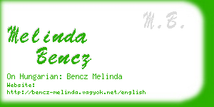 melinda bencz business card
